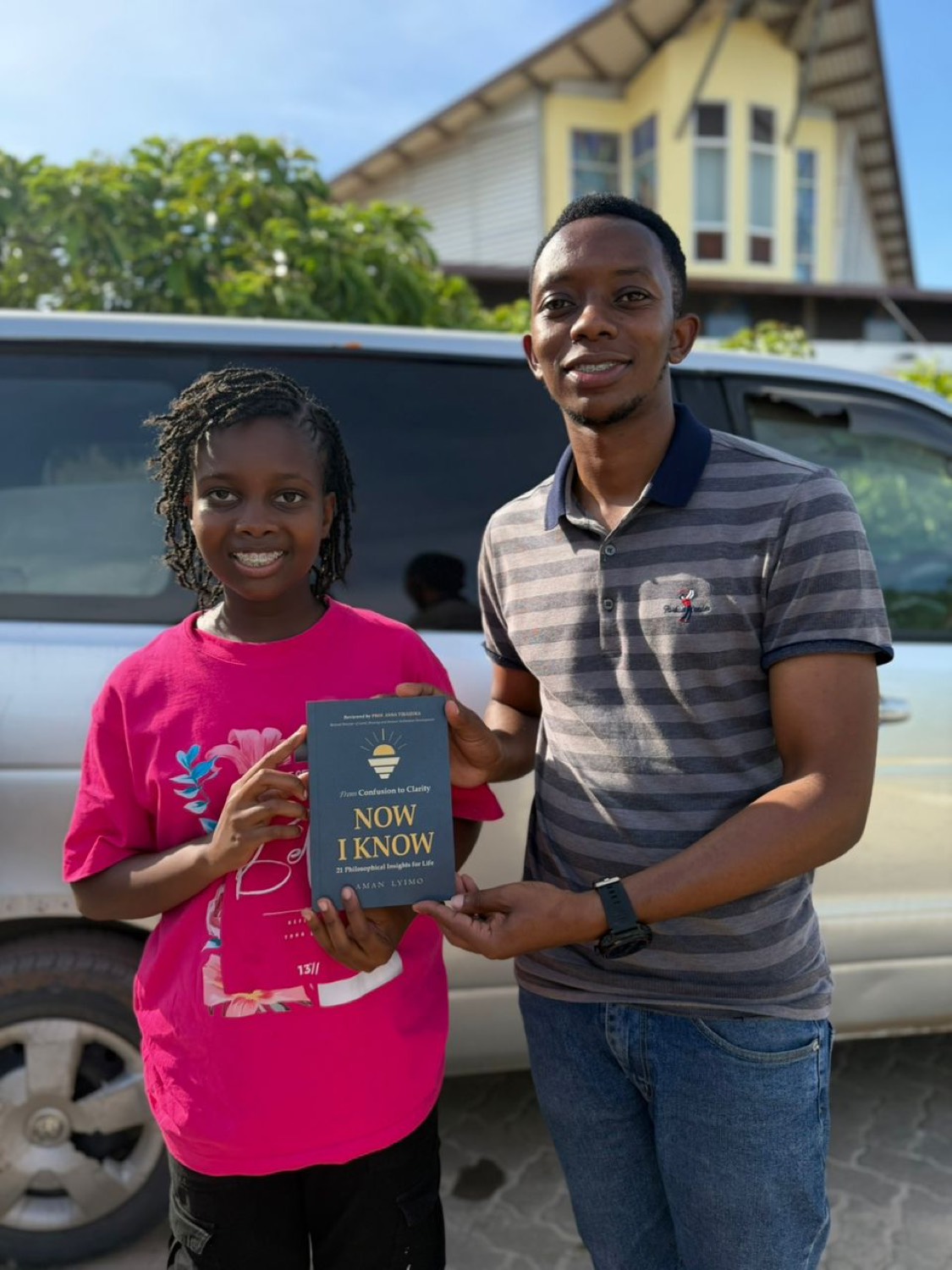 A reader with her copy.