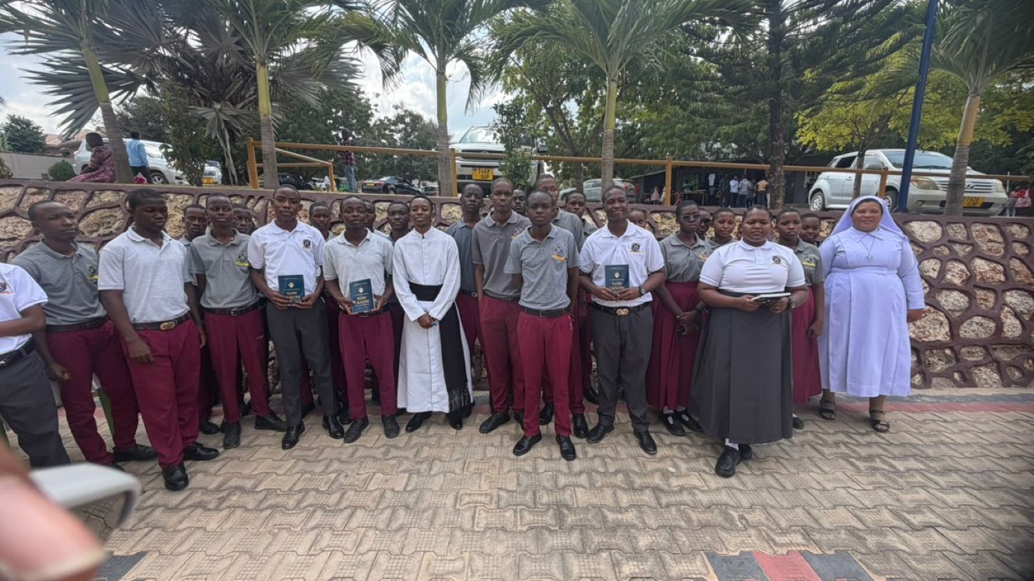 At Feza, with the students.