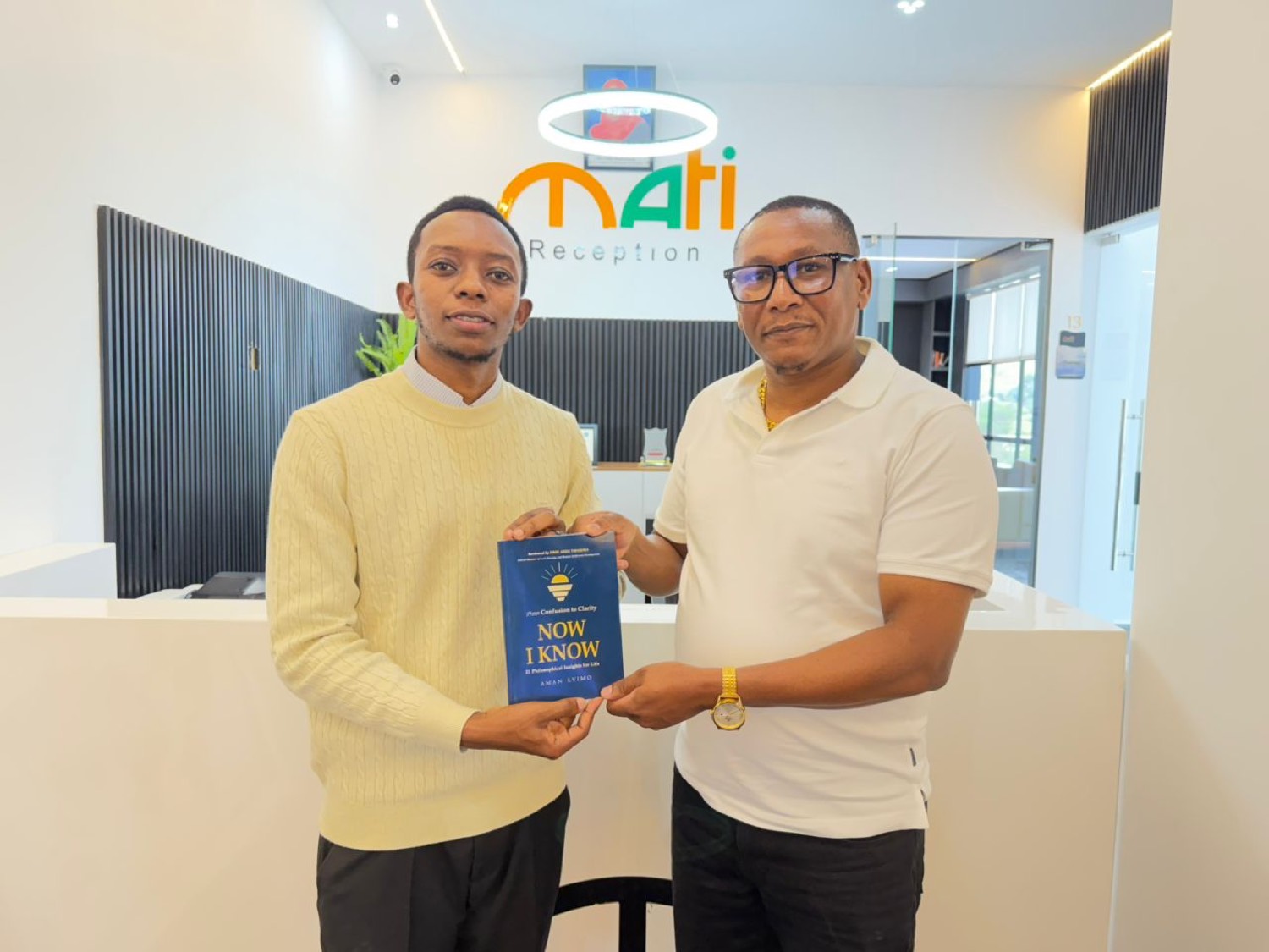 With Ndg. David Damian Mulokozi at the Mati Super Brands office.